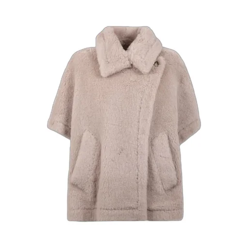 Max Mara Tebe Faux Fur Short-Sleeved Coat