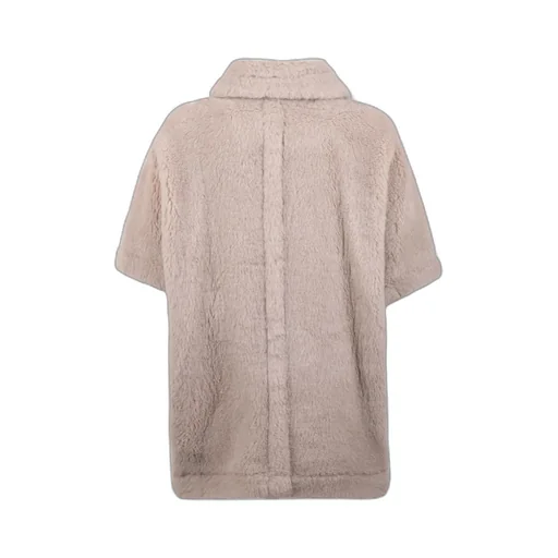 Max Mara Tebe Faux Fur Short-Sleeved Coat