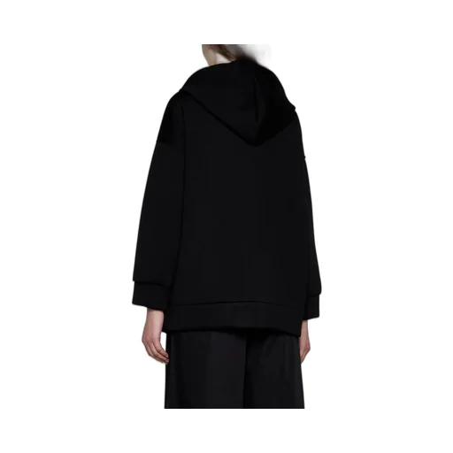 Max Mara Logo Embroidered Zip-Up Hoodie