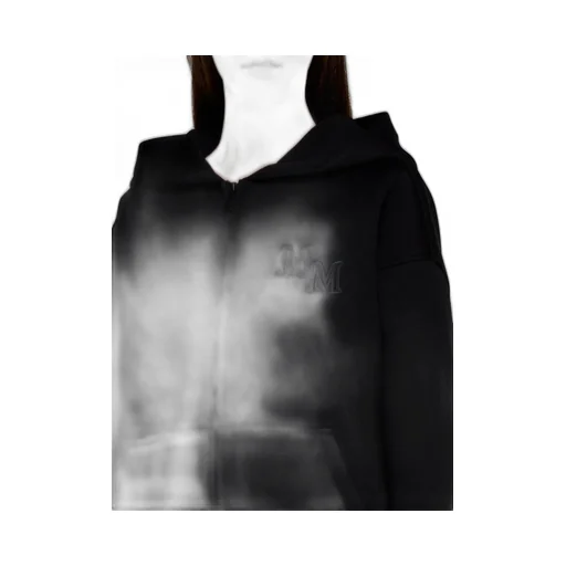 Max Mara Logo Embroidered Zip-Up Hoodie