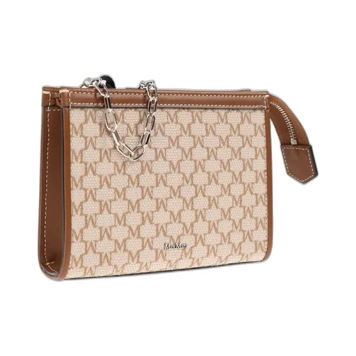 Max Mara Logo Plaque Zip-Up Clutch Bag