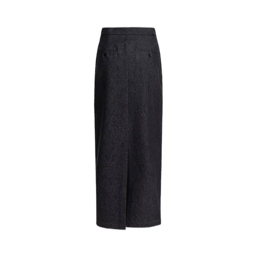 Max Mara Pianosa Button Detailed Back-Slit Skirt