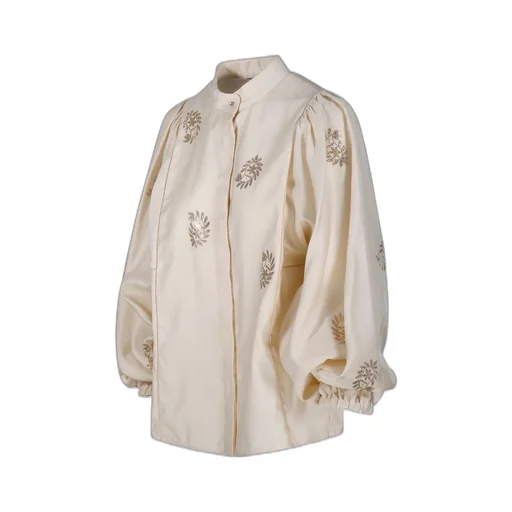 Max Mara Caladio Embellished Long-Sleeved Top