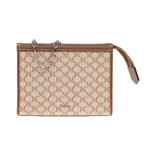 Max Mara Logo Plaque Zip-Up Clutch Bag