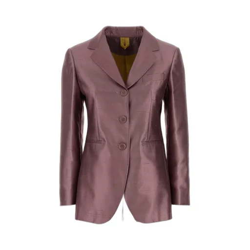 Max Mara Malaga Metallic Button-Up Jacket