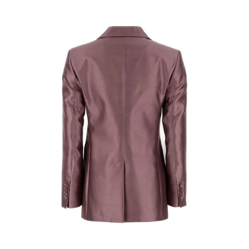 Max Mara Malaga Metallic Button-Up Jacket