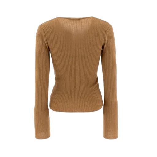 Max Mara V-Neck Long-Sleeved Top