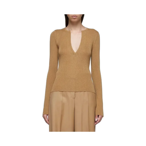 Max Mara V-Neck Long-Sleeved Top