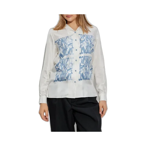 Max Mara Nabil Logo Printed Button-Up Shirt