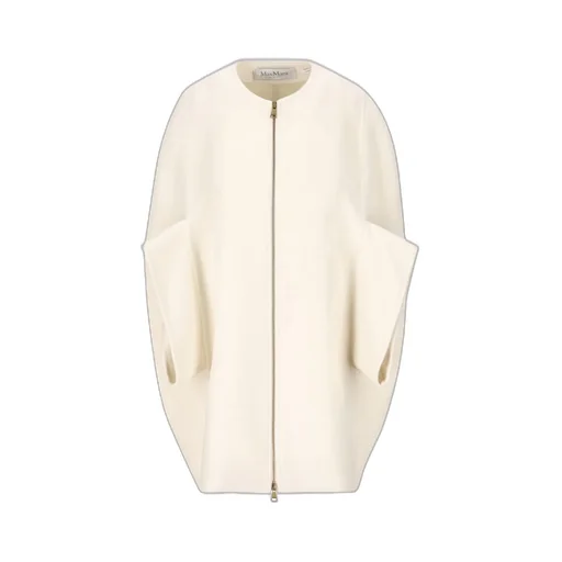 Max Mara Placido Zip-Up Crewneck Short-Sleeved Coat