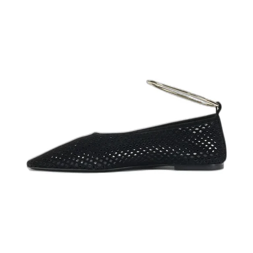 Jil Sander Pointed Toe Perforated Ballet Flats