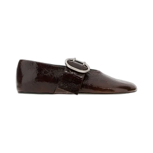 Jil Sander Embossed Ballerina Shoes