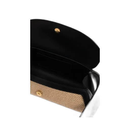 Jil Sander Small Cannolo Raffia Shoulder Bag