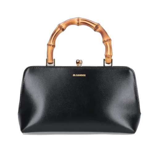 Jil Sander Goji Logo Embossed Mini Top Handle Bag