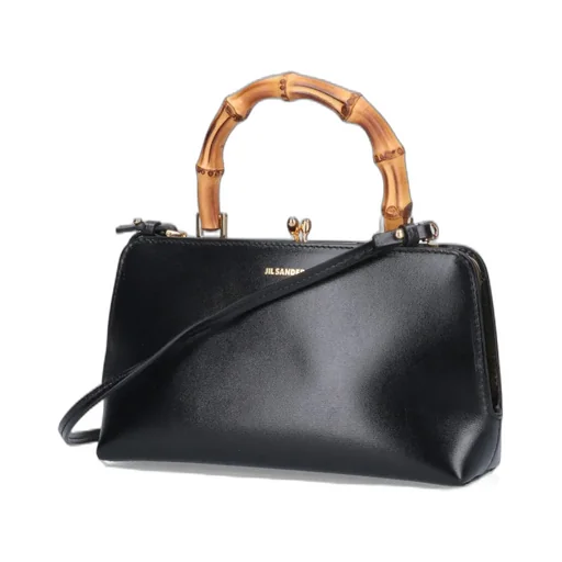 Jil Sander Goji Logo Embossed Mini Top Handle Bag