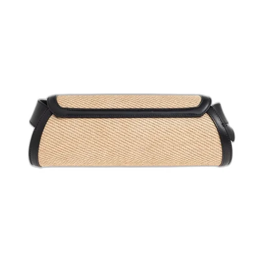 Jil Sander Small Cannolo Raffia Shoulder Bag