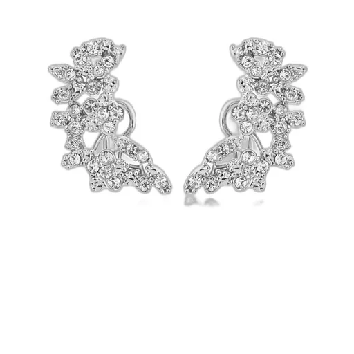 Jil Sander Logo Engraved Embellished Earrings