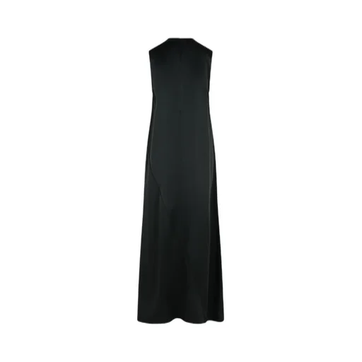 Jil Sander Satin Draped Maxi Dress