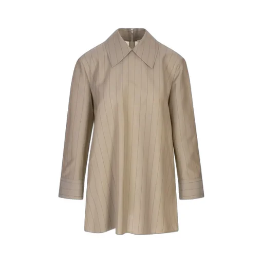 Jil Sander Pinstriped Straight Hem Shirt