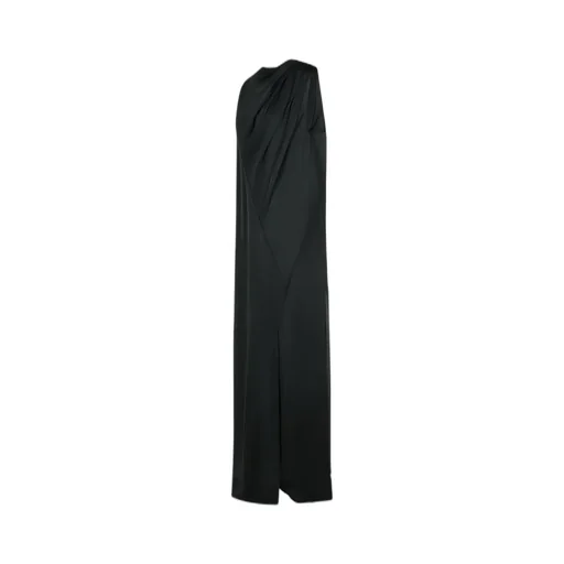 Jil Sander Satin Draped Maxi Dress