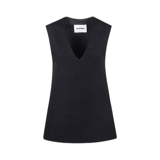 Jil Sander Sleeveless V-Neck Top