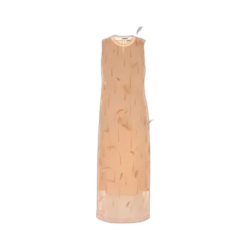 Jil Sander Round Neck Sleeveless Maxi Dress
