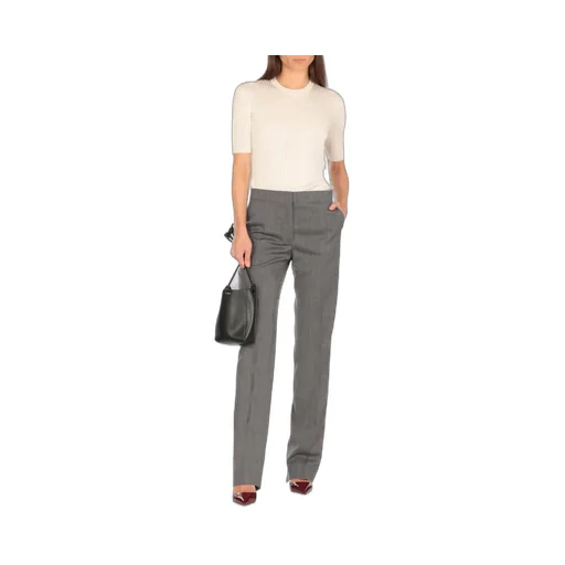 Jil Sander Short-Sleeved Ribbed-Knit Top