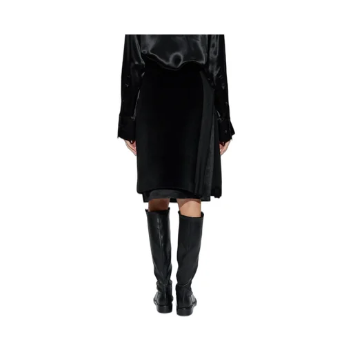 Jil Sander Raw Hem Velvet Skirt