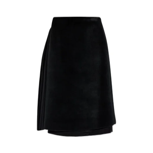 Jil Sander Raw Hem Velvet Skirt