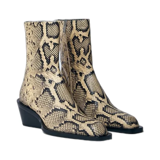 Jil Sander Embossed Ankle Boots