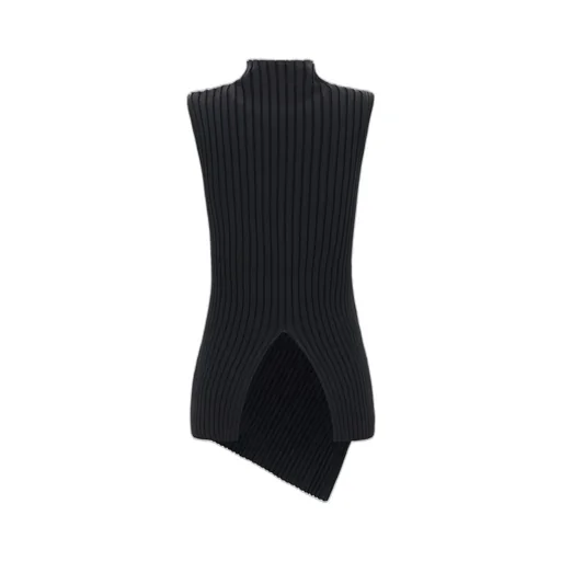 Jil Sander Ribbed-Knit Asymmetric Tank Top