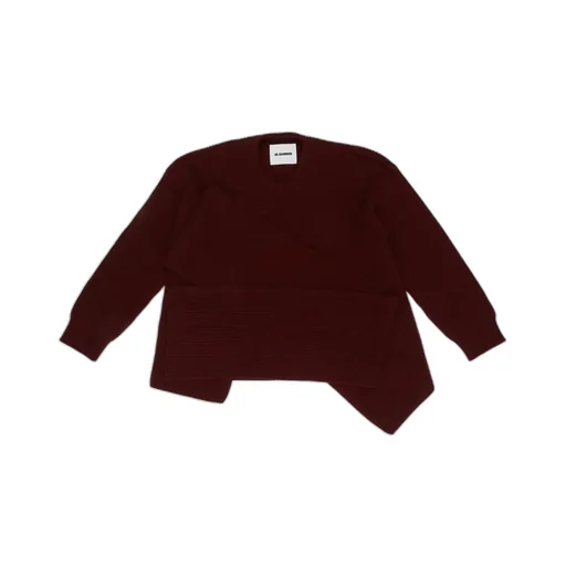 Jil Sander Drop Shoulder Draped Scarf Jumper