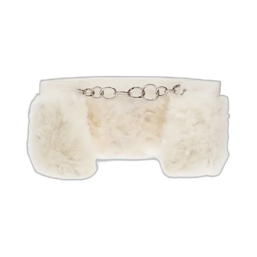 Jil Sander O-Ring Chain Linked Fur-Trimmed Scarf