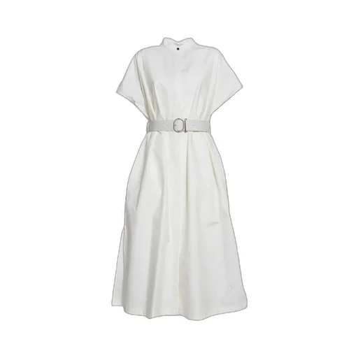 Jil Sander Short-Sleeved Belted Shirt Dress