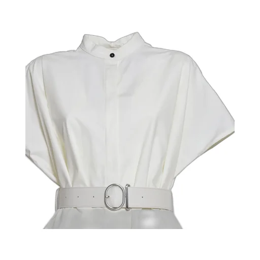 Jil Sander Short-Sleeved Belted Shirt Dress