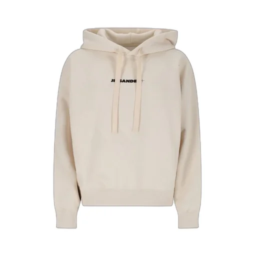 Jil Sander+ Long Sleeved Logo-Print Hoodie