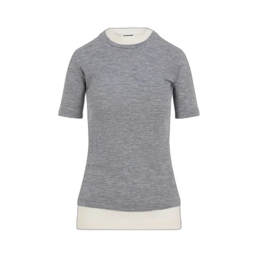 Jil Sander+ Logo Embroidered Layered Top