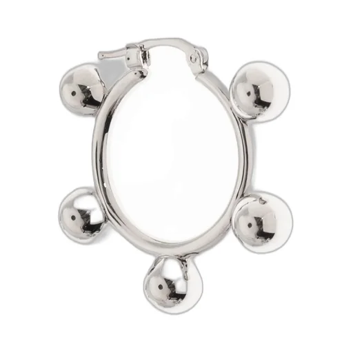 Jil Sander Logo Engraved Hoop Earrings