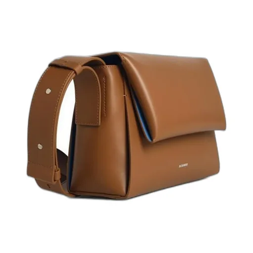Jil Sander Logo Embossed Small Messenger