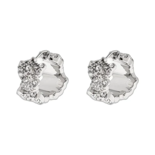 Jil Sander Logo Engraved Embellished Earrings