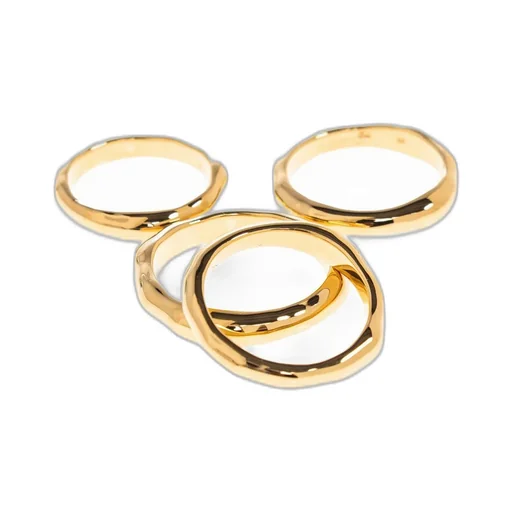Jil Sander Logo Engraved Ring Set