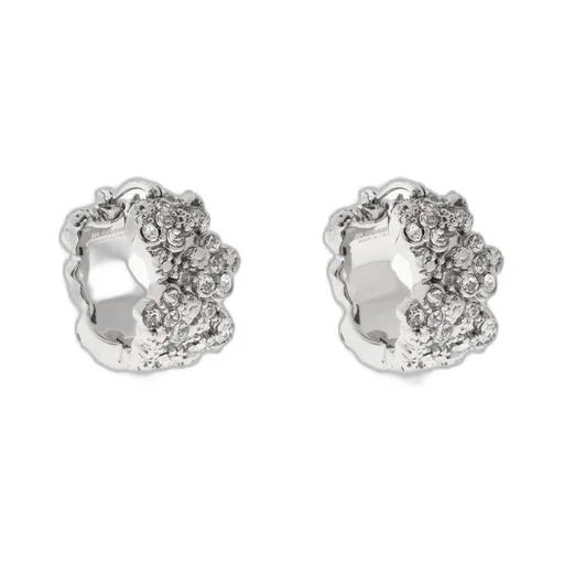 Jil Sander Logo Engraved Embellished Earrings