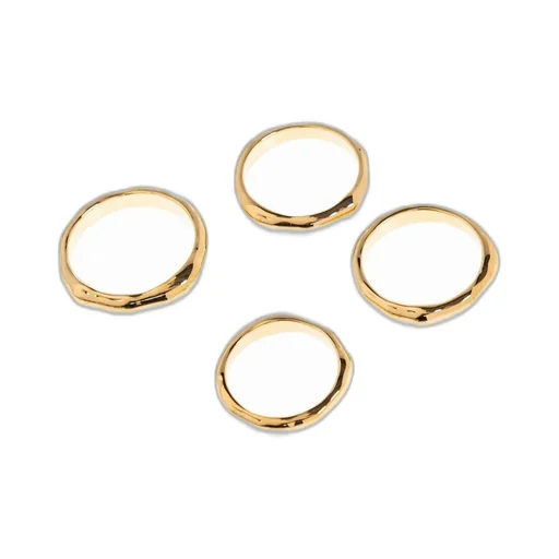 Jil Sander Logo Engraved Ring Set
