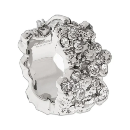 Jil Sander Logo Engraved Embellished Earrings