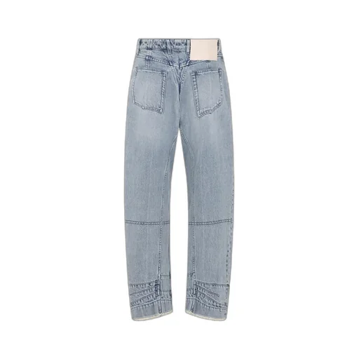 Jil Sander Tapered-Leg Frayed-Hem Jeans