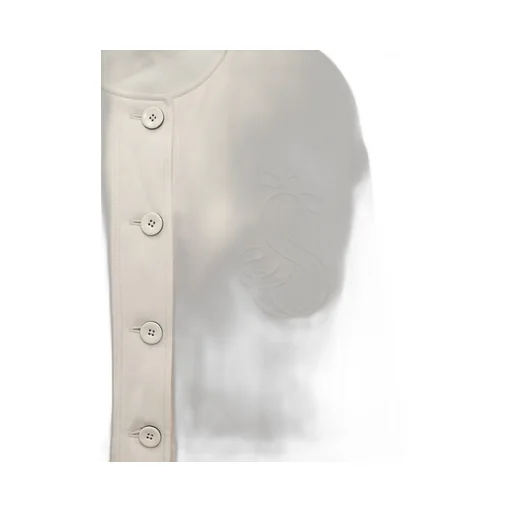 Jil Sander Logo Detailed Buttoned Bomber Jacket