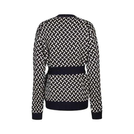 Jil Sander Removable Belt Detailed Jacquard Sweater