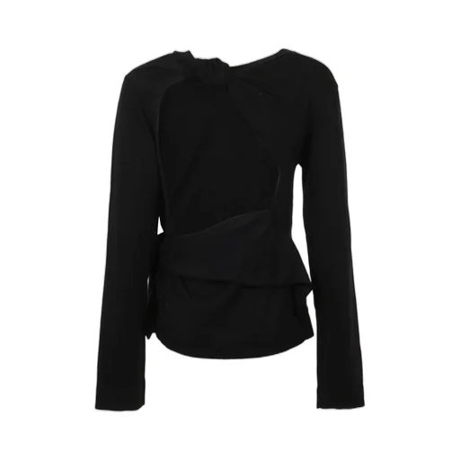 Jil Sander Twist Detailed Open Back Knit Top