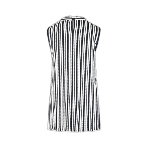 Jil Sander V-Neck Striped Knit Top