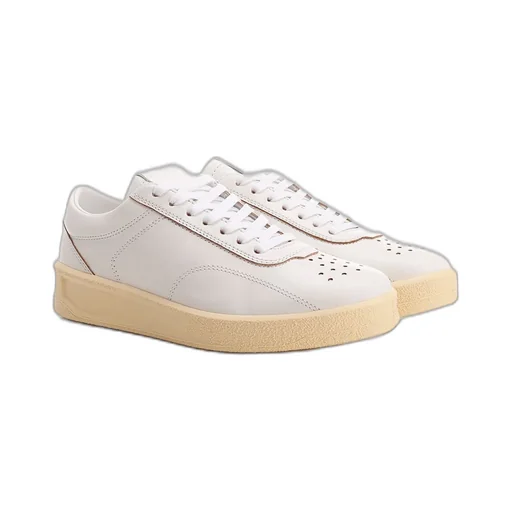 Jil Sander Perforated Detail Low-Top Sneakers